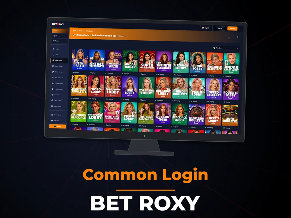 Bet Roxy - Common Login
